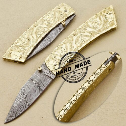 Damascus Folding Knife