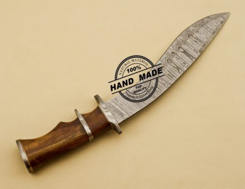 Damascus Kukri Knife Custom Handmade Damascus Steel Fixed Blade Knife 3224 - Image 3