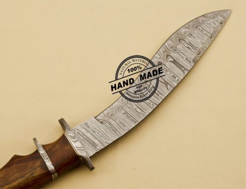 Damascus Kukri Knife Custom Handmade Damascus Steel Fixed Blade Knife 3224 - Image 4