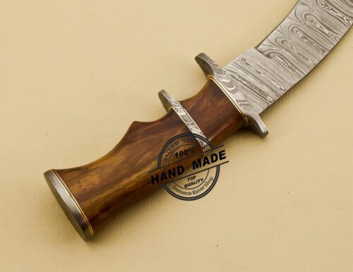 Damascus Kukri Knife Custom Handmade Damascus Steel Fixed Blade Knife 3224 - Image 5
