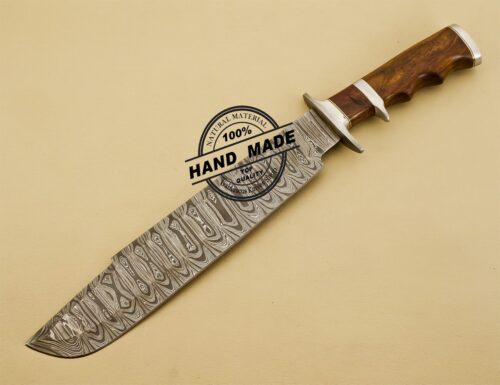 Damascus Machete Knife Custom Handmade Damascus Steel Hunting Knife 3223 - Image 2