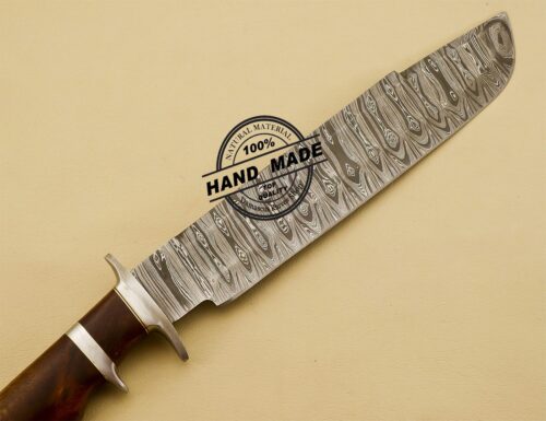 Damascus Machete Knife Custom Handmade Damascus Steel Hunting Knife 3223 - Image 4