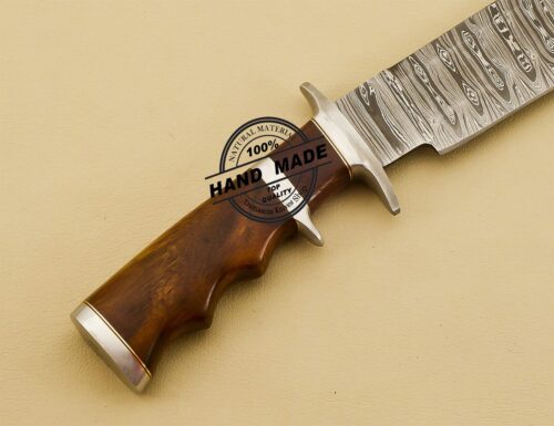 Damascus Machete Knife Custom Handmade Damascus Steel Hunting Knife 3223 - Image 5