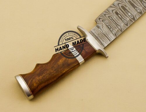 Damascus Machete Knife Custom Handmade Damascus Steel Hunting Knife 3223 - Image 6