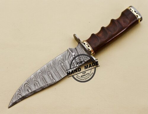 Damascus Skinner Knife Custom Handmade Damascus Steel Fixed Blade 3209 - Image 2