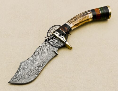 Damascus Skinning Knife Custom Handmade Damascus Steel Knife 3216 - Image 2
