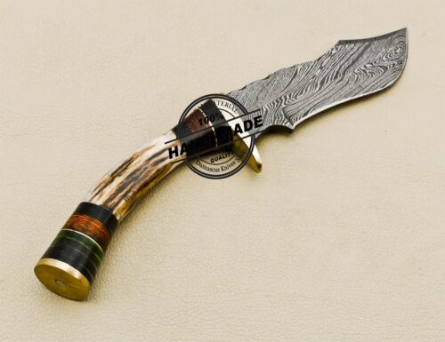 Damascus Skinning Knife Custom Handmade Damascus Steel Knife 3216 - Image 3