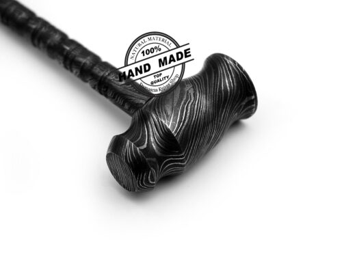 Damascus Hammer Handmade Damascus Steel Gift for Chasing Hammer 82 - Image 5